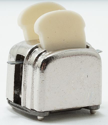 Dollhouse Miniature Toaster W/2 Slices Of Bread